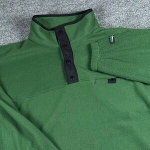 White Sierra Large LS Fleece quarter snap Pullover Chest Pocket Outdoor Hiking